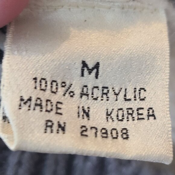 VTG FORUM Hand knitted sweater Cream Gray Mens Size Medium - Picture 8 of 8